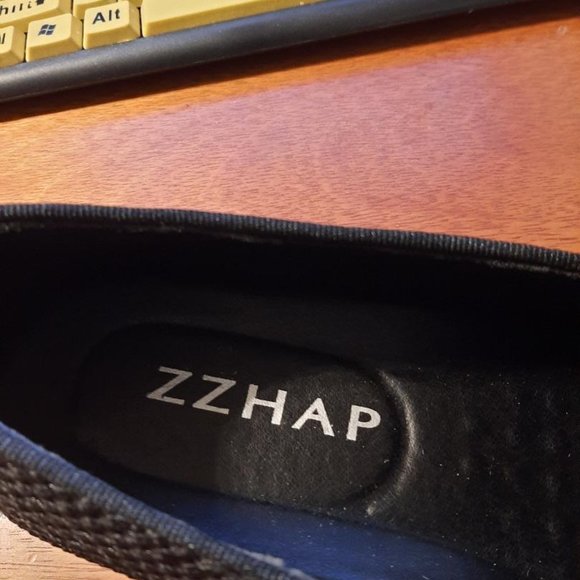 NEW ! ZZHAP Man Loafer Dress Shoes Slip On Woven Fabrics Black Sz US11-11.5/EU45